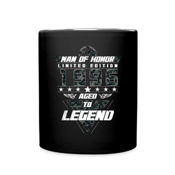 Man of Honor Year of Birth 1996 Camouflage Gift - Full Colour Mug - black - Front