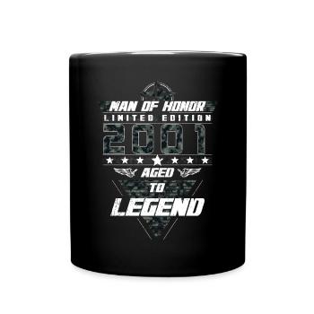 Man of Honor Year of Birth 2001 Camouflage Gift - Full Colour Mug - black - Front