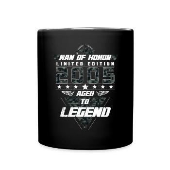 Man of Honor Year of Birth 2005 Camouflage Gift - Full Colour Mug - black - Front