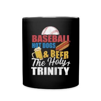 Hot-dogs de baseball et bière The Holy Trinity Baseball - Mug uni - noir - Devant