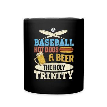 Hot-dogs de baseball et bière The Holy Trinity Baseball - Mug uni - noir - Devant