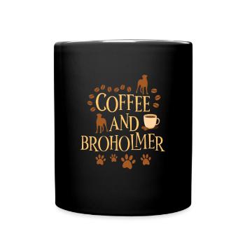 Café et Broholmer - Mug uni - noir - Devant