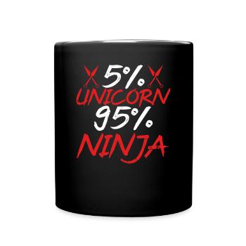 Ninja more than a unicorn - Full Colour Mug - black - Front