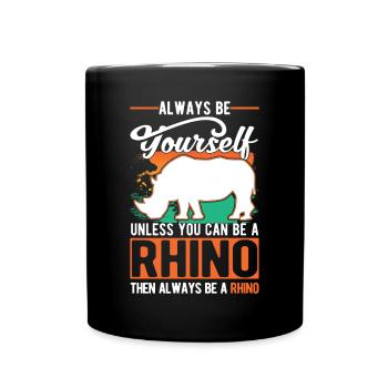 Rhinocéros Rhinocéros - Mug uni - noir - Devant