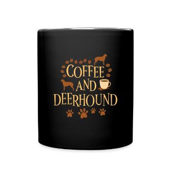 Coffee and Deerhound - Full Colour Mug - black - Front