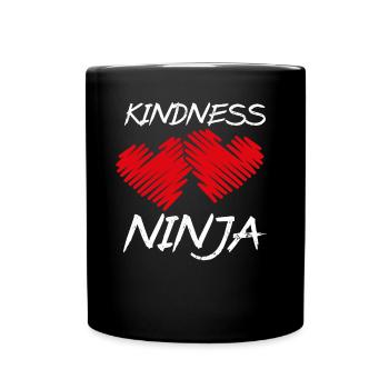 Kindness Heart Ninja - Full Colour Mug - black - Front