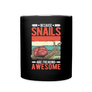 Parce que les escargots sont des escargots géniaux - Mug uni - noir - Devant