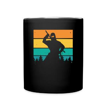 Colorful Ninja japan - Full Colour Mug - black - Front