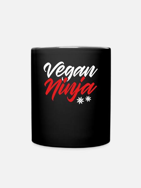 Vegan Ninja Japan - Full Colour Mug - black