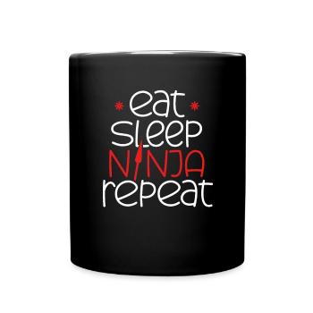 Eating Sleep Ninja Japan - Full Colour Mug - black - Front