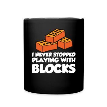 Maçon Drôle de dicton Travaux de chantier Cadeau - Mug uni - noir - Devant