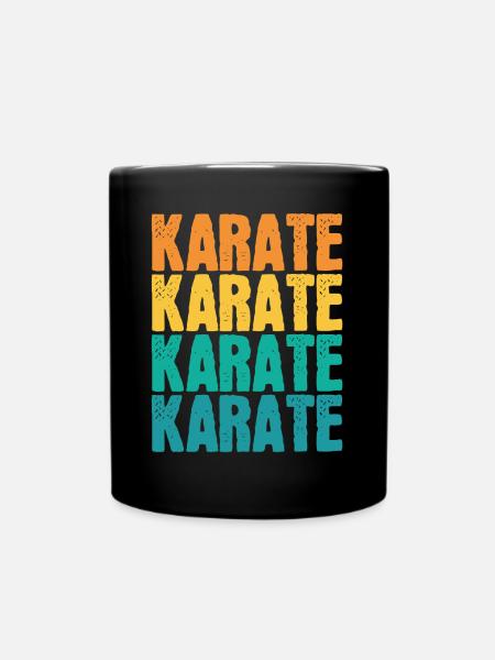 Colorful Karate Martial Arts - Full Colour Mug - black