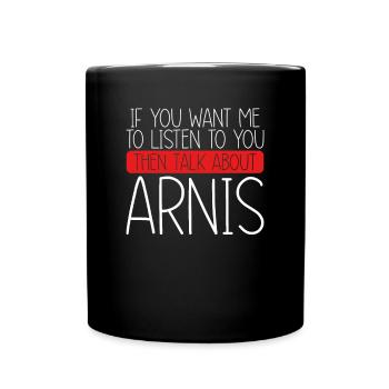 Alors parlez des arts martiaux d’Arni - Mug uni - noir - Devant
