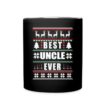 Funny Ugly Christmas Best Uncle Ever - Full Colour Mug - black - Front
