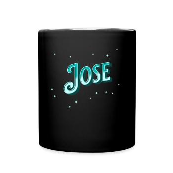 Jose Namen personalisiert - Tasse einfarbig - Schwarz - Vorne