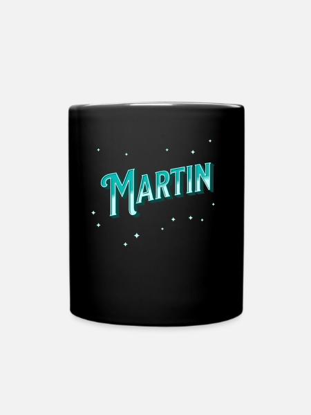 Martin Namen personalisiert - Tasse einfarbig - Schwarz