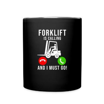 Conducteur de chariot élévateur à fourche Cadeau de chariot élévateur - Mug uni - noir - Devant