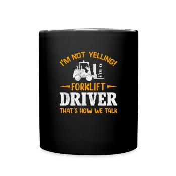 Conducteur de chariot élévateur Chariot élévateur Cadeau de chariot élévateur - Mug uni - noir - Devant