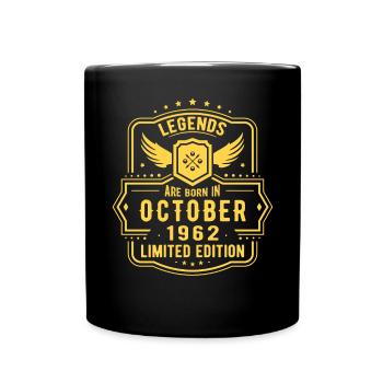 Octobre 1962 - Cadeau du 60e anniversaire. Légende. - Mug uni - noir - Devant