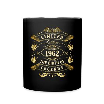 Octobre 1962 - Cadeau du 60e anniversaire. Légende. - Mug uni - noir - Devant