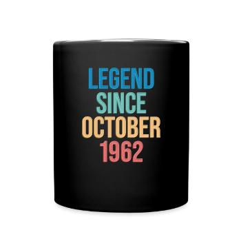 Octobre 1962 - Cadeau du 60e anniversaire. Légende. - Mug uni - noir - Devant