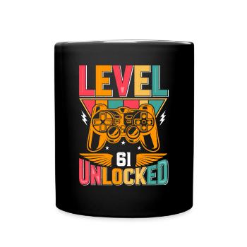 Niveau 61 Débloqué Génial depuis 1962 Funny Gamer - Mug uni - noir - Devant