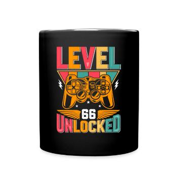 Niveau 66 Débloqué Génial depuis 1957 Funny Gamer - Mug uni - noir - Devant