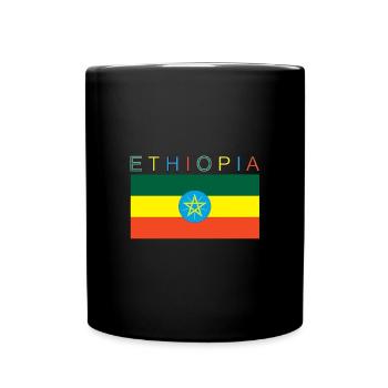 Ethiopia Flag Africa - Full Colour Mug - black - Front