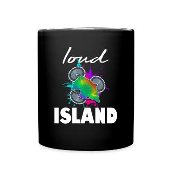 Fehmarn Loud Island - Tasse einfarbig - Schwarz - Vorne