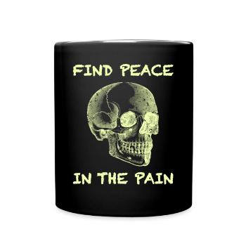 Find peace in pain | Skull, Skull - Full Colour Mug - black - Front