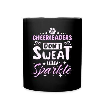 Cheerleader don't sweat they sparkle - Tasse einfarbig - Schwarz - Vorne