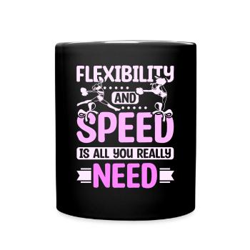 Flexibility and speed cheer girl - Full Colour Mug - black - Front