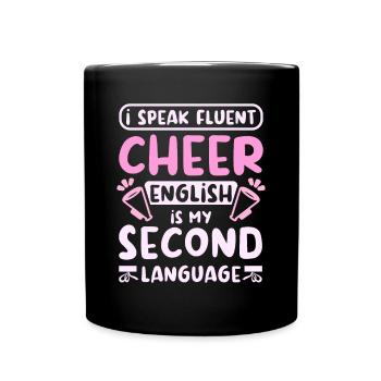 I speak fluent cheer - Tasse einfarbig - Schwarz - Vorne
