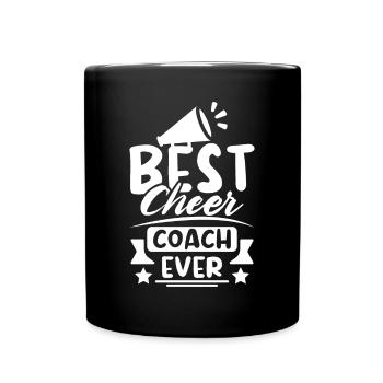 Best cheer coach ever - Tasse einfarbig - Schwarz - Vorne