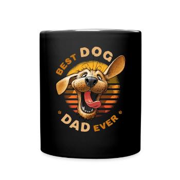 Best Dog Dad Ever Golden Retriever Herrchen Vater - Tasse einfarbig - Schwarz - Vorne
