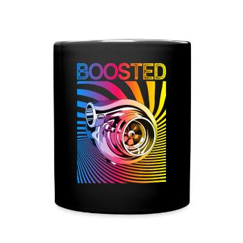 Turbocharger Boosted Auto Tuning Car Mechanic - Full Colour Mug - black - Front