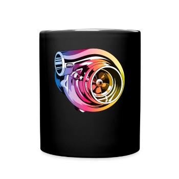 Turbocharger Boosted Auto Tuning Car Mechanic - Full Colour Mug - black - Front