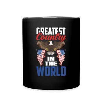 Amérique États-Unis Américain Américain - Mug uni - noir - Devant