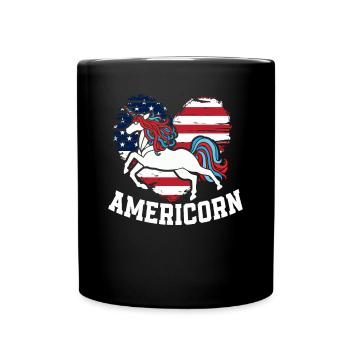 Amérique États-Unis Américain Américain - Mug uni - noir - Devant