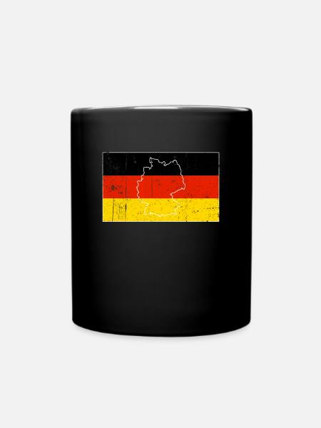 Germany Flag - Full Colour Mug - black