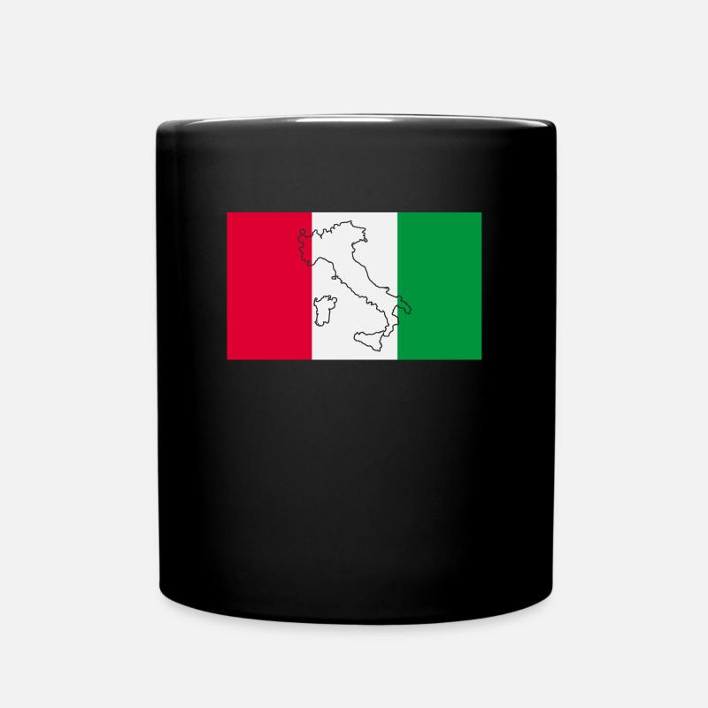 Italien Flagge - Tasse einfarbig - Schwarz
