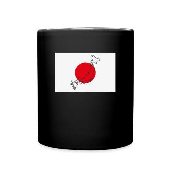 Japan Flagge - Tasse einfarbig - Schwarz - Vorne