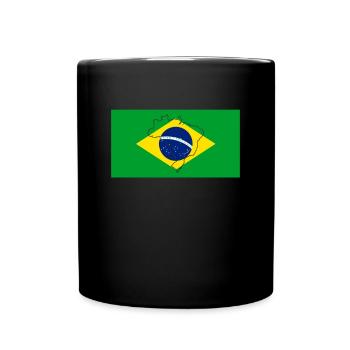 Brazil Flag - Full Colour Mug - black - Front
