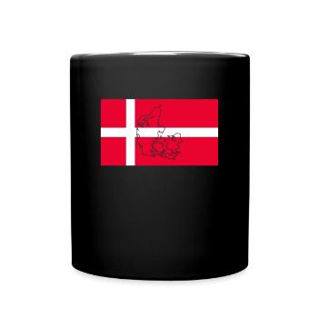 Denmark Flag - Full Colour Mug - black - Front