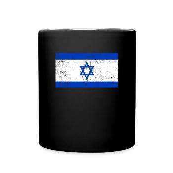 Drapeau d’Israël - Mug uni - noir - Devant