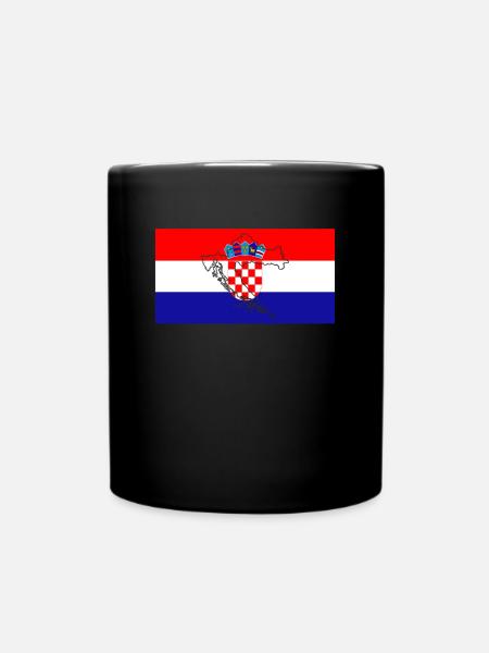 Kroatien Flagge - Tasse einfarbig - Schwarz