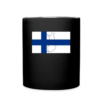 Drapeau de la Finlande - Mug uni - noir - Devant