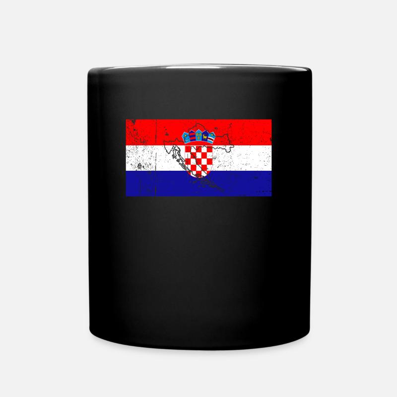 Kroatien Flagge - Tasse einfarbig - Schwarz