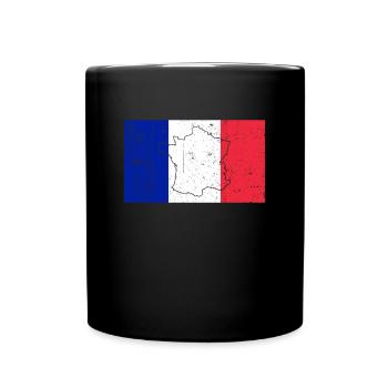 France Flag - Full Colour Mug - black - Front