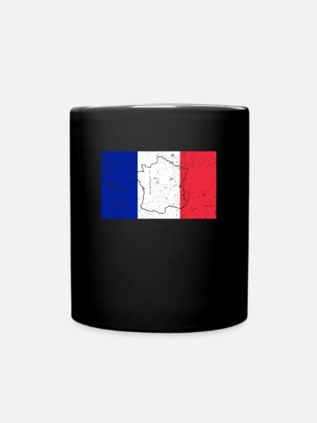Frankreich Flagge - Tasse einfarbig - Schwarz